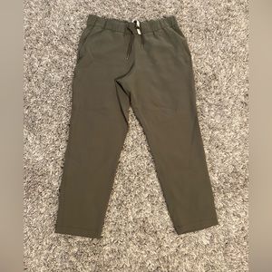 Army green on the fly lululemon pants size 10